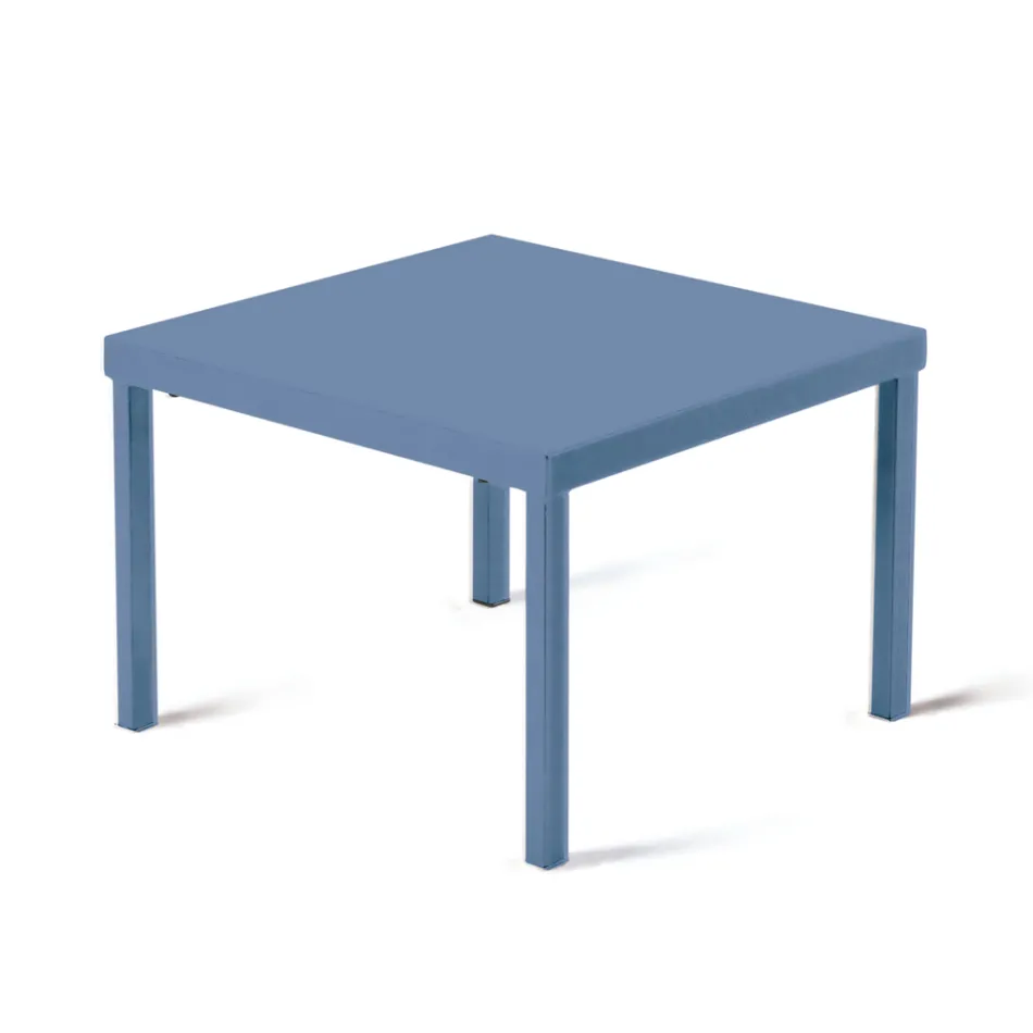 Stapelbarer Garten-Couchtisch aus verzinktem Stahl Made in Italy - Aberdeen Viadurini