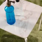 Quadratischer Couchtisch aus Keramik und Metall im modernen Design - Porcupine Viadurini