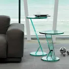 Beistelltisch Sofa aus extra klarem Glas Made in Italy - Tarzan Viadurini