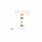 Heller Couchtisch mit Sektflasche, Outdoor- oder Indoor-Design - Lily von Myyour Viadurini