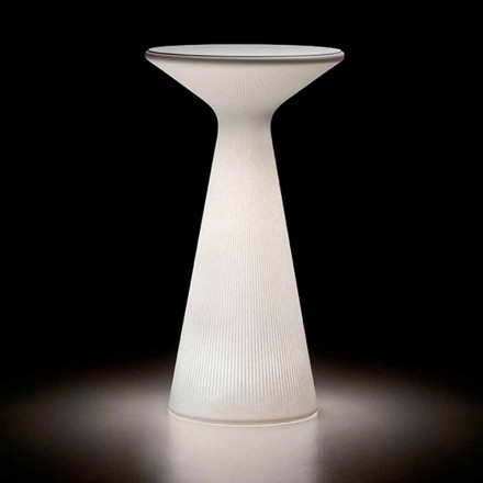 Heller Couchtisch im Freien mit runder Platte aus HPL Made in Italy - Desmond Viadurini