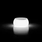 Heller runder Garten-Couchtisch aus Polyethylen Made in Italy - Tibaldo Viadurini