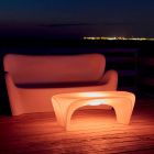 RGB Leuchtender Couchtisch für Outdoor- oder Indoor-Design aus Kunststoff - Lily von Myyour Viadurini