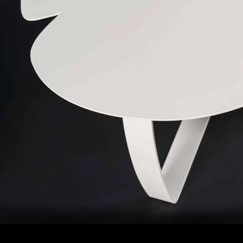 moderne Metall Couchtisch Laserschnittblumenform Andy Viadurini