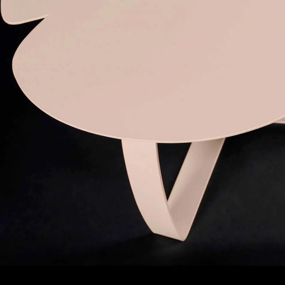 moderne Metall Couchtisch Laserschnittblumenform Andy Viadurini