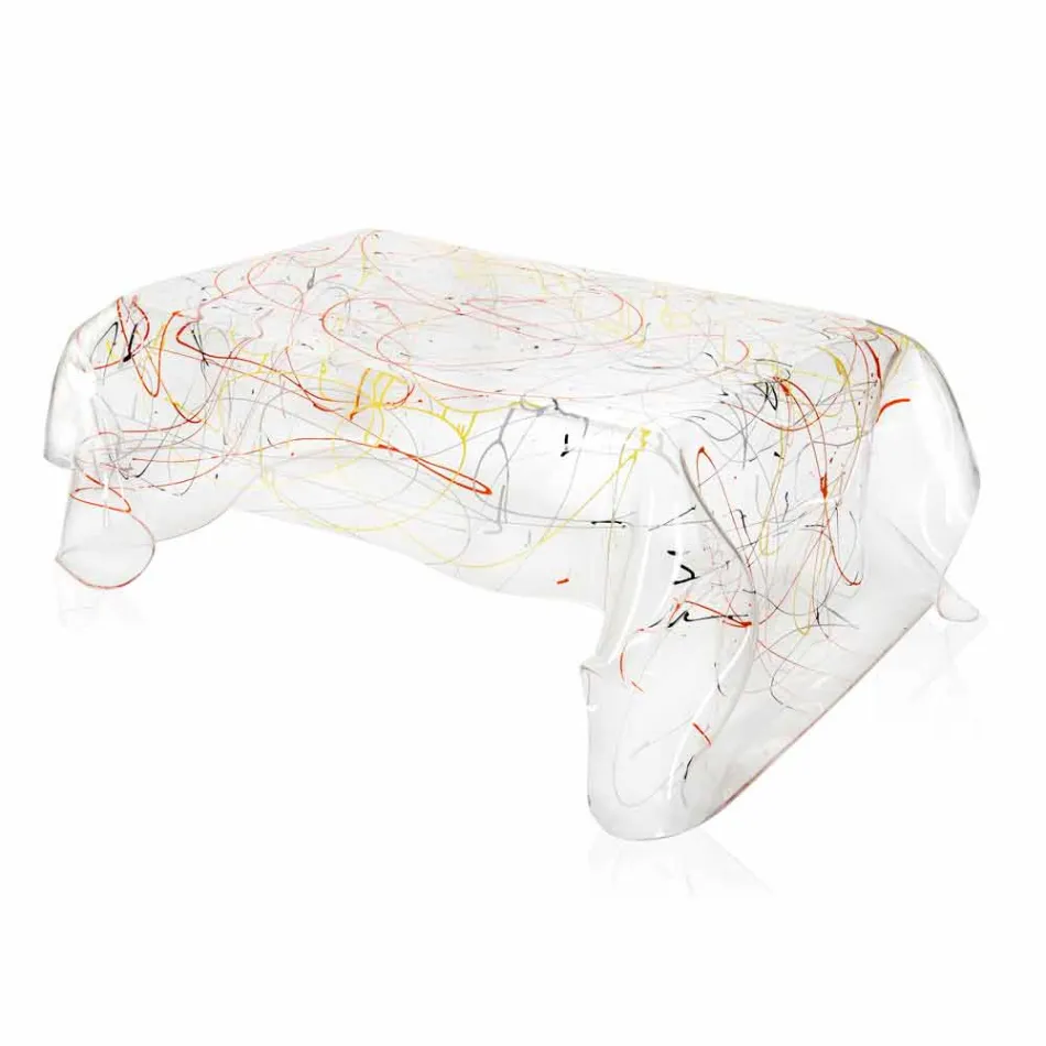 Moderner Plexiglas-Couchtisch hergestellt in Italien, Asien Viadurini