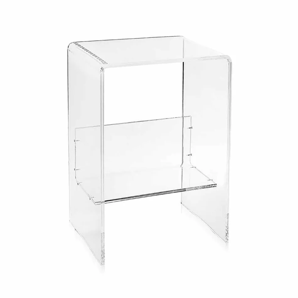 Moderner Plexiglas Couchtisch B50 x H76 x B40 cm Aza, hergestellt in Italien Viadurini