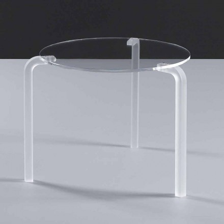 Moderner runder Hochtisch aus transparentem Methacrylat Armando Viadurini