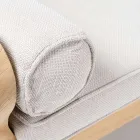 Couchtisch oder Pouf und Kissen aus Teakholz für den Außenbereich - Circe Viadurini