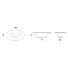 Boat Design Ovaler Couchtisch aus Metall und geätztem Glas - Einschiffung Viadurini