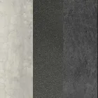 Ovaler Wohnzimmer-Couchtisch aus Metall und zweifarbige Keramikplatte - Comacchio Viadurini