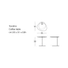 Couchtisch für Wohnzimmer aus Metall und Marquinia-Marmor, Luxusdesign - Yassine Viadurini