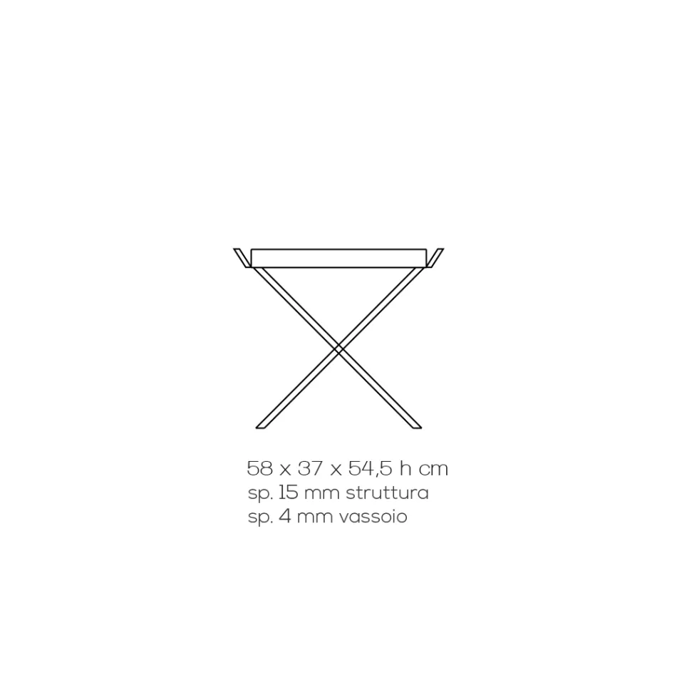 Klapptisch mit transparentem Acrylglastablett - Makete Viadurini