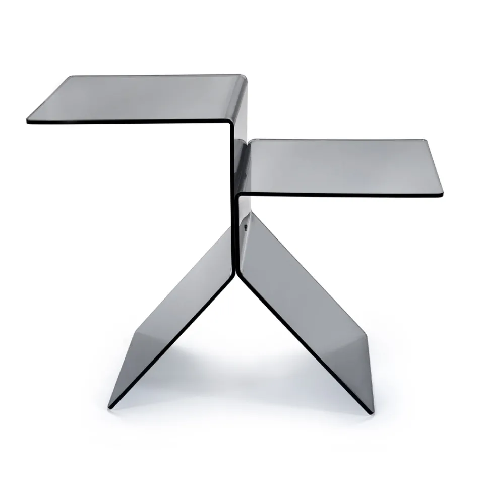 Couchtisch aus durchsichtigem farbigem Plexiglas für Wohnzimmer Made in Italy - Kamon Viadurini