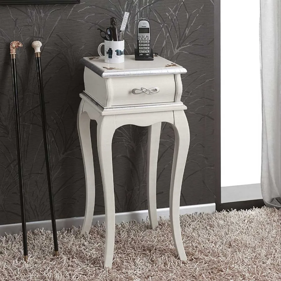 Telefonständer im klassischen Stil aus Holz Made in Italy - Hastings Viadurini