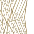 Telefontisch aus goldenem Eisen und verspiegelter Glasplatte - Olivia Viadurini