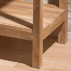 Couchtisch aus massivem Teakholz mit 1 Schublade - Acryl Viadurini