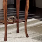 Rechteckiger Wohnzimmer-Couchtisch mit Beinen aus Buche, hergestellt in Italien – Ermes Viadurini