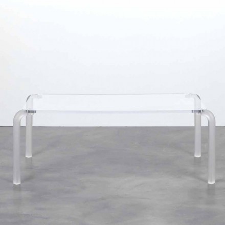 Rechteckiger Tisch aus transparentem Methacrylat, L83 P50 H33cm, Bill Viadurini