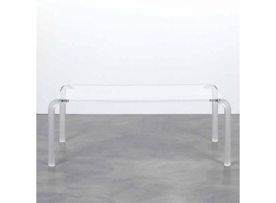 Rechteckiger Tisch aus transparentem Methacrylat, L83 P50 H33cm, Bill Viadurini
