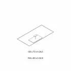 Rechteckiger Couchtisch für das Wohnzimmer aus extra klarem oder Rauchglas - Giovannino Viadurini