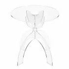 Runder Design-Couchtisch aus transparentem PMMA Laives Viadurini