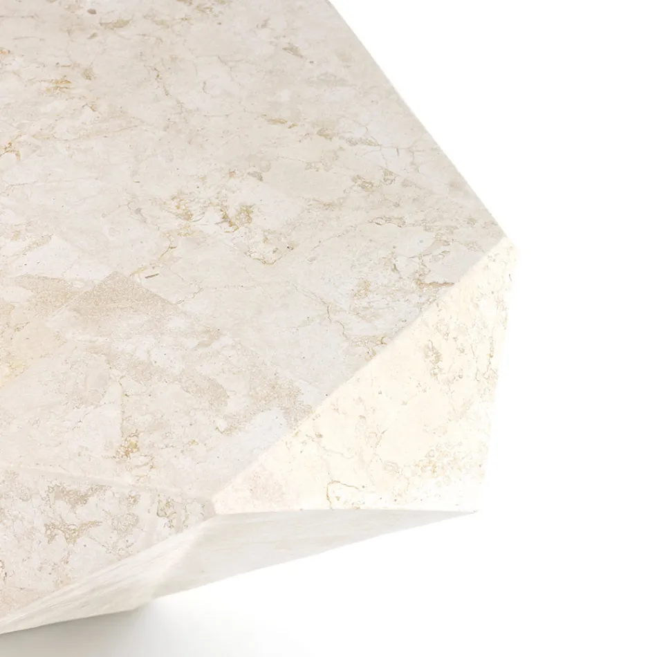 Couchtisch in Form für den Innenbereich aus Fossil Stone in verschiedenen Ausführungen – Kopfhörer Viadurini