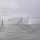 Couchtisch aus transparentem Acrylglas Handgefaltet - Crosto Viadurini