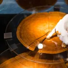 Couchtisch aus Holz und Stahl mit Metallbeinen Made in Italy - Damaskus Viadurini