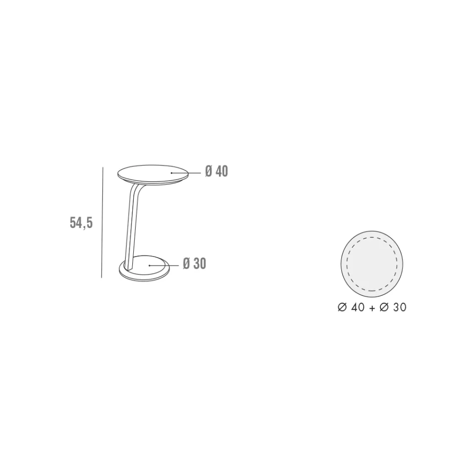Lackierter MDF Couchtisch mit Massivholzrahmen Made in Italy - Tobiko Viadurini