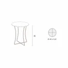 Couchtisch aus lackiertem Metall mit HPL-Platte Made in Italy - Numbo Viadurini