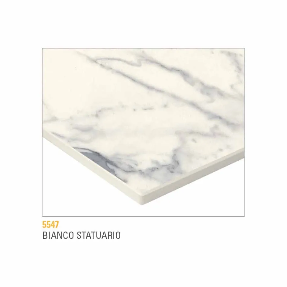 Couchtisch aus lackiertem Metall mit HPL-Platte Made in Italy - Numbo Viadurini