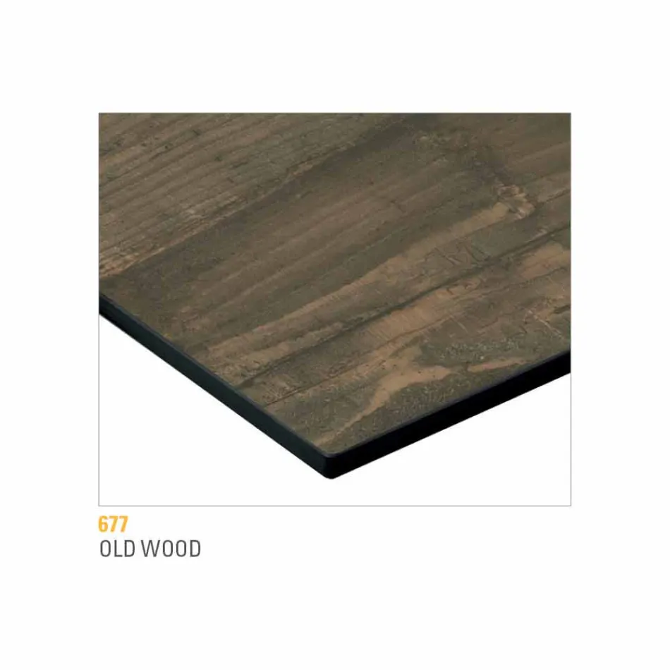 Couchtisch aus lackiertem Metall mit HPL-Platte Made in Italy - Numbo Viadurini