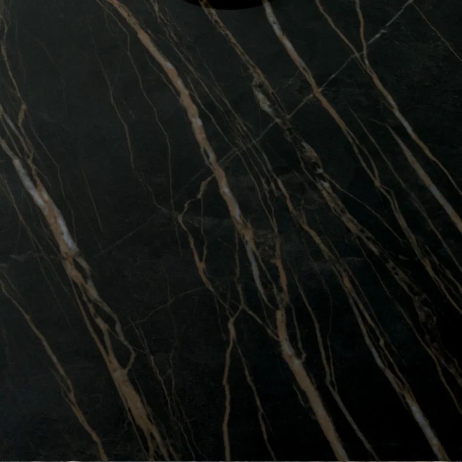 Wandelbarer ausziehbarer Couchtisch aus Metall und Keramik - Gioacco Viadurini