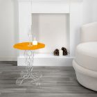 Janis runder Tisch orange 50 cm modernes Design, hergestellt in Italien Viadurini