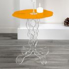Janis runder Tisch orange 50 cm modernes Design, hergestellt in Italien Viadurini