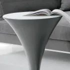 Runder Couchtisch Bootsform aus Metall und geätztem Glas - Boarding Viadurini