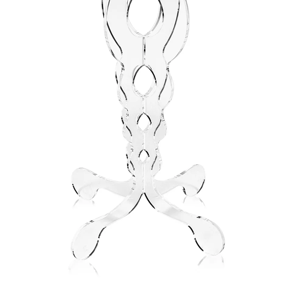 Runder Couchtisch aus transparentem Plexiglas 2 Dimensionen - Phosphor Viadurini