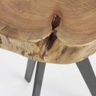 Runder Couchtisch in Stamm aus Holz und Stahl Homemotion - Tancredi Viadurini