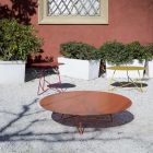 Runder Garten-Couchtisch aus Metall in verschiedenen Farben und 3 Größen – Magali Viadurini