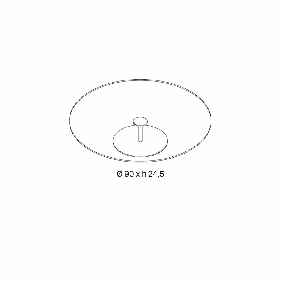 Runder Couchtisch aus extra klarem Glas - Giovannino Viadurini