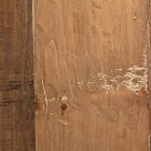 Runder Couchtisch aus recyceltem Holz und Stahl weiß oder grau - Genoveffa Viadurini