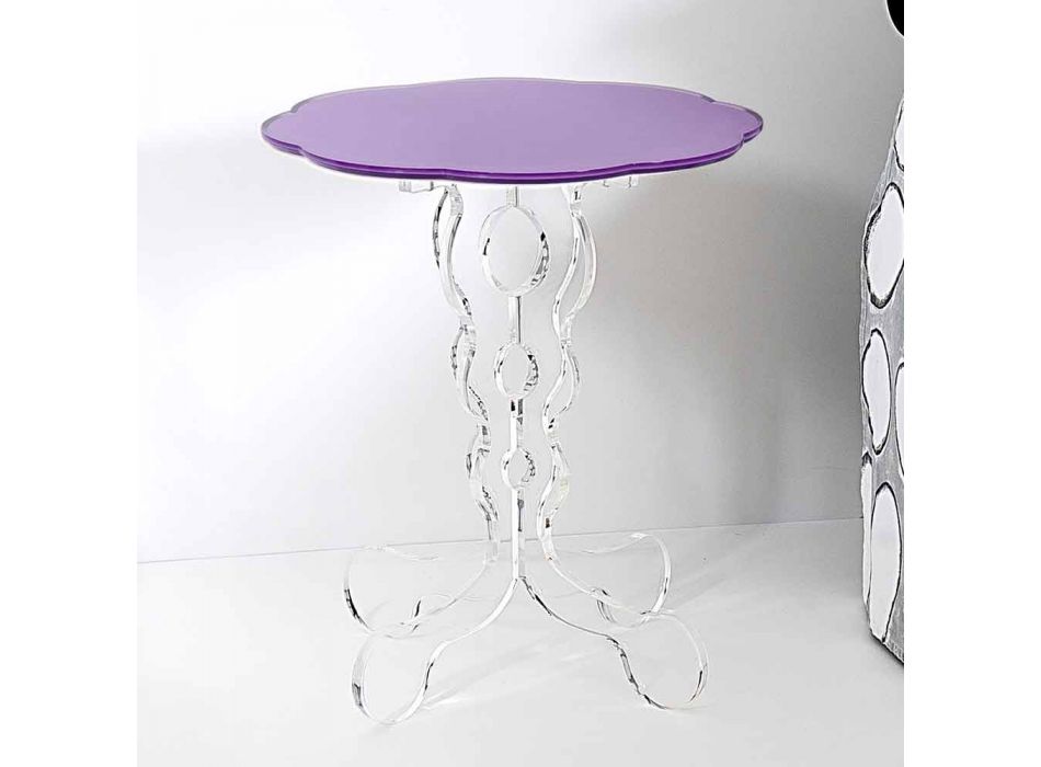 Runder Tisch Lavanda Durchmesser 36cm modernes Design Janis Viadurini