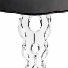 Runder schwarzer Tisch Durchmesser 36 cm modernes Design Janis, in Italien hergestellt Viadurini