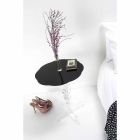 Runder Tisch schwarz Durchmesser 50 cm modernes Design Janis, hergestellt in Italien Viadurini