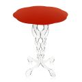 Roter runder Tisch Durchmesser 36 cm modernes Design Janis, made in Italy