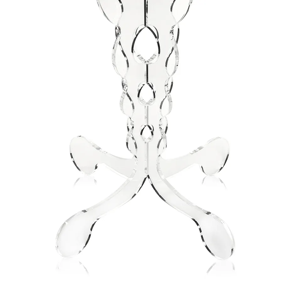 Roter runder Tisch Durchmesser 50 cm modernes Design Janis, made in Italy Viadurini