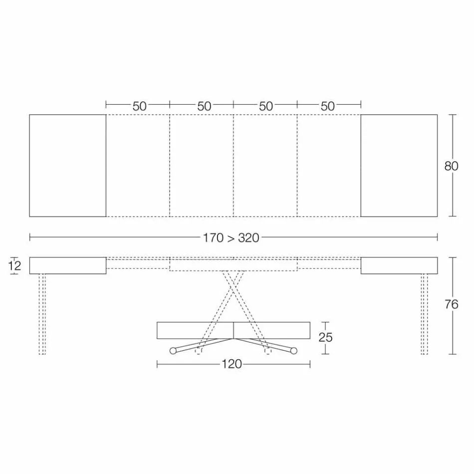 Transformable Design Couchtisch aus Holz und Black Metal Made in Italy - Niverio Viadurini