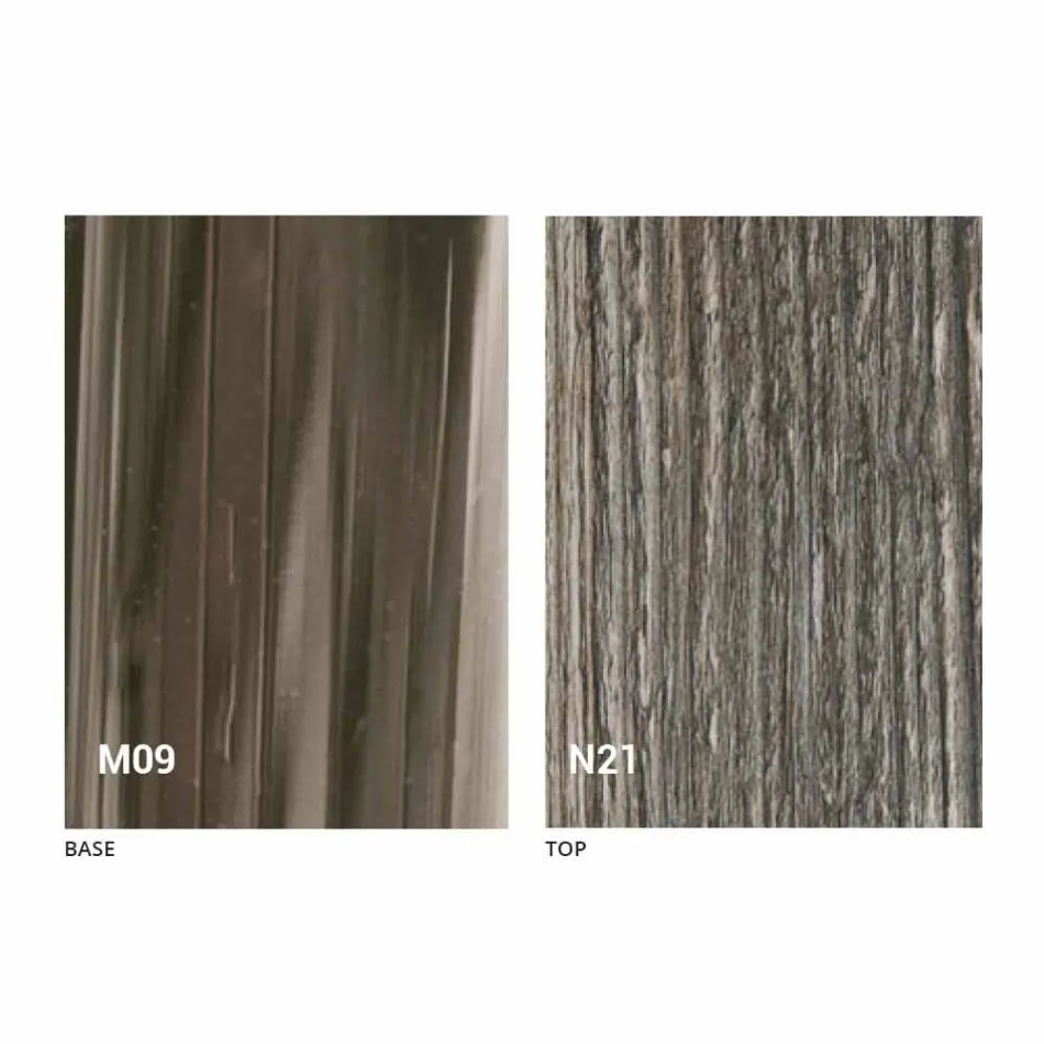 Transformable Design Couchtisch aus Holz und Black Metal Made in Italy - Niverio Viadurini