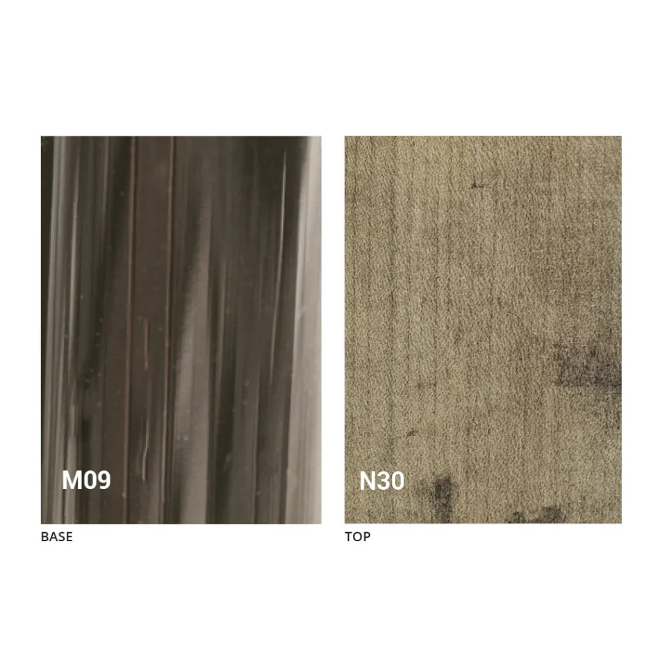 Verwandelnder Couchtisch aus Holz und Schwarzmetall Made in Italy - Niverio Viadurini